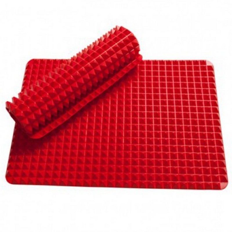 Коврик для запекания в духовке «Пирамида», цвет красный