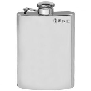 Фляжка из британского пьютера- Классическая с держателем, фирма 6oz plain body Pewter Hip Flask.