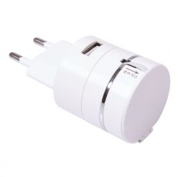 Сетевой адаптер PLUG для зарядки устройств c USB выходом и кабелем 3-в-1 23002