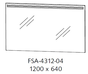 Зеркало Puris Star Line FSA 4312 04 схема 3