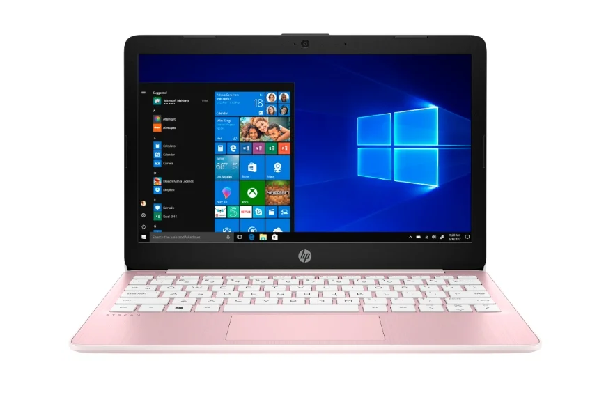 Ноутбук HP Stream 11-aj0002ur (CDC N4000/4Gb/eMMC 64Gb/Intel UHD Graphics 600/11,6" HD/SVA/BT Cam/Win10) Розовый(Rose Pink) (8PJ70EA)