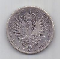 1 лира 1901 года Италия