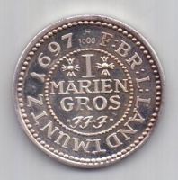 1 мариенгрош 1697 года Брауншвейг-Люнебург UNC