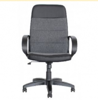 Кресло OFFICE-LAB КР58 ЭКО1/С1 эко кожа черная / ткань серая