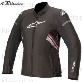 Куртка женская Alpinestars Stella T-GP Plus R V3, Чёрно-бело-розовая