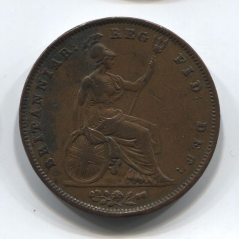 1 пенни 1841 года Великобритания XF