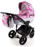 Коляска детская 2в1 AmaroBaby SOFT (розовый милитари (камуфляж) Soft-04