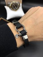 Мужской кожаный браслет Salvatore Ferragamo