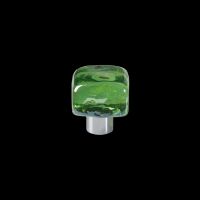 Мебельная ручку Glass Design Frozen. хром/бледно-зеленый