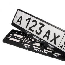 Рамки   с логотипом Bentley для гос номера автомобиля Grolcan (Польша) - 2 шт черные