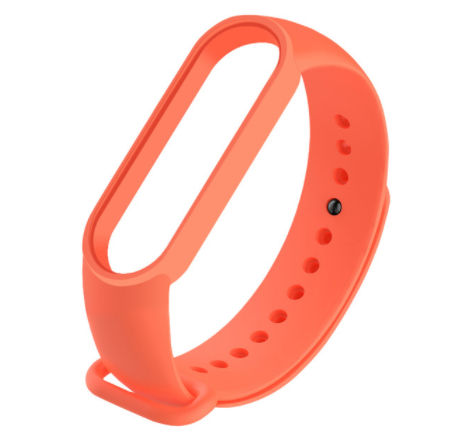 Сменный ремешок на фитнес - трекер Xiaomi Mi Band 5/6 (Оранжевый)