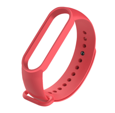 Сменный ремешок на фитнес - трекер Xiaomi Mi Band 5/6 (Алый)