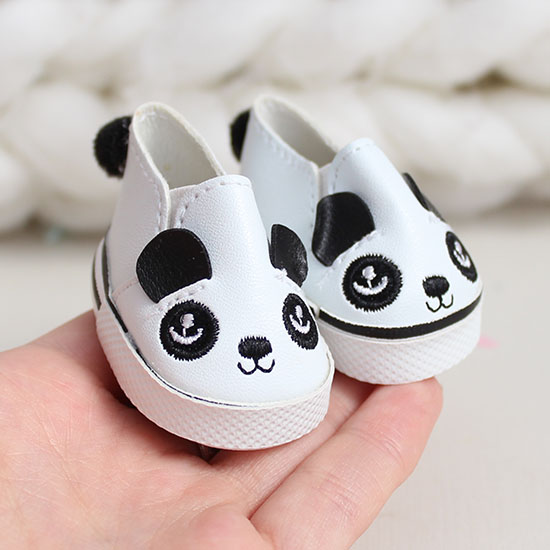 Обувь для кукол 5 см - Ботиночки панда