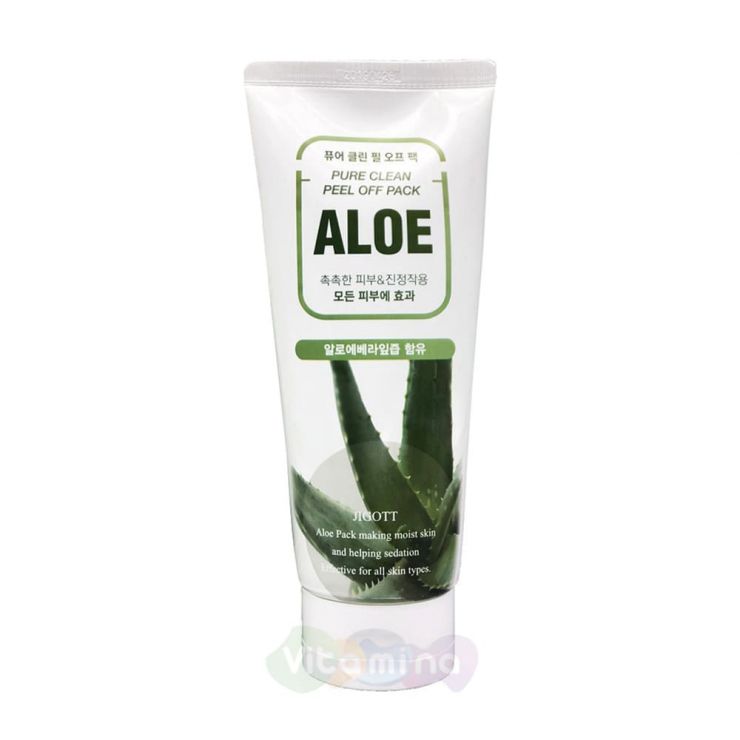 Jigott Маска-плёнка для лица на основе экстракта алоэ Aloe Pure Clean Peel Off Pack, 180 мл