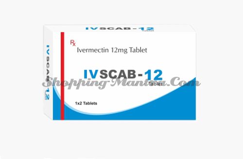 Ивскаб(ивермектин 12мг) антипаразитарный препарат Ethinext Pharma Ivscab Ivermectin 12mg 2 Tablets