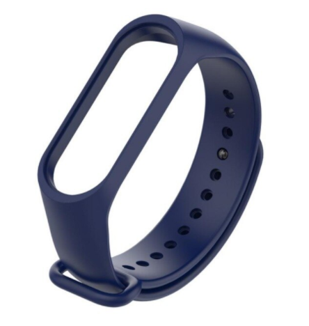 Сменный ремешок на фитнес - трекер Xiaomi Mi Band 5/6 (Насыщенно темно-синий)