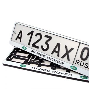 Номерные рамки для номера Land Rover Range Rover - белые