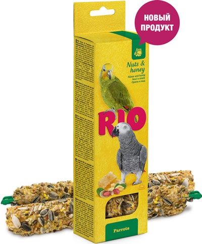 Палочки РИО для попугаев с медом и орехами 2х90 гр