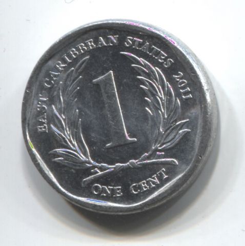 1 цент 2011 года Восточно-Карибские государства