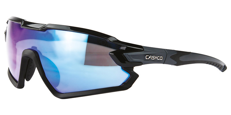 очки casco sx-34 carbonic black-blue mirror