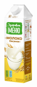 Молоко Овсяное Здоровое меню 1 л
