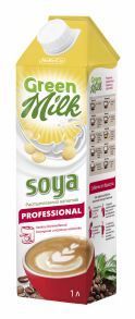 Напиток растительный из сои GREEN MILK Soya Professional обогащенный кальцием и витаминами 1,5% ГОСТ