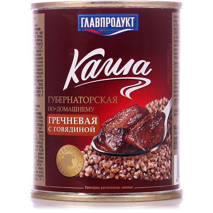 Каша Главпродукт 340г греч. с говяд. ж/б