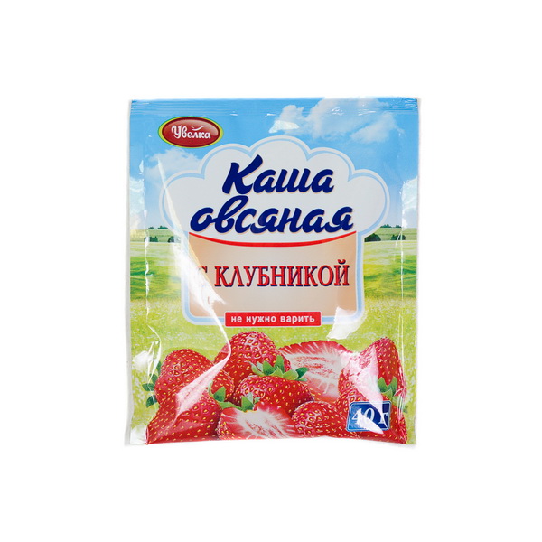 Каша Увелка 40г Овсяная клубника сливки
