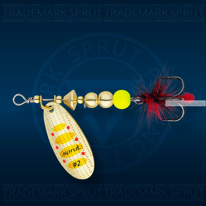 Блесна вращающаяся Sprut Caspia Spinner №3 / 7 гр / цвет: G1