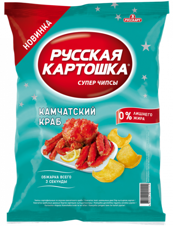 Чипсы Русская картошка 110г Камчатский краб