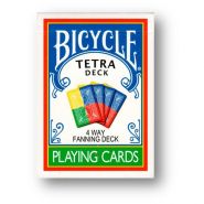 Игральные карты Bicycle "Tetra Deck 4-Way Fanning", цвет: желтый, синий, зеленый