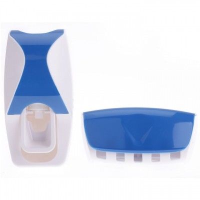 Автоматический дозатор зубной пасты + держатель для щёток