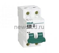 DEKraft Авт. выкл. 2Р 20А х-ка C ВА-101 4,5кА