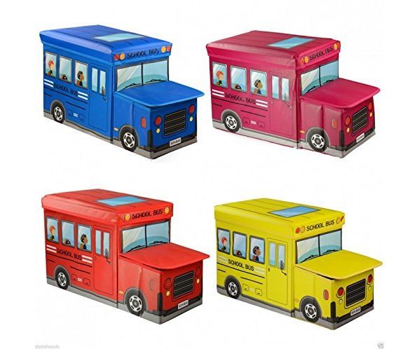 Короб для хранения игрушек Автобус, 2 отделения (55х25×25 см)