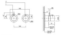 Настенный термостатический смеситель для душа Antonio Lupi Ayati AY655R комплект схема 1