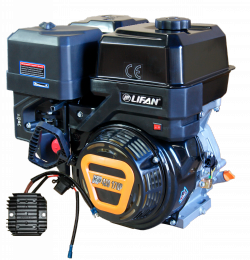 Двигатель LIFAN 190FD-T  (КР420E) (17л.с. эл. стартер, катушка 0.6А)