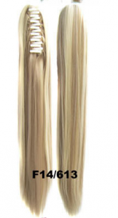 Искусственные термостойкие волосы на зажиме прямые №F014/613 (55 см) -  150 гр.