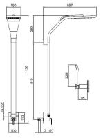 Душевая система вертикальная Webert Comfort Wolo WO660302015 схема 2