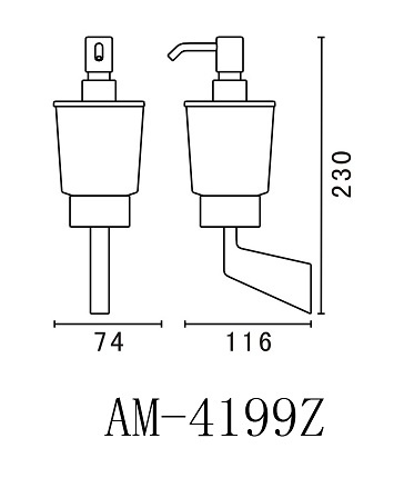 Дозатор мыла Art&Max Techno AM-4199Z схема 2
