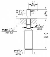 Дозатор жидкого мыла Grohe Cosmopolitan 40535DC0 схема 2