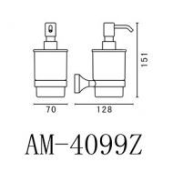 Дозатор мыла Art&Max Ovale AM-4099Z схема 2