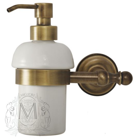 Металлический дозатор жидкого мыла Migliore Mirella ML.MRL-M068.BR 19х16 ФОТО