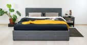 Кровать Синди (арт. Марика 485 к/з (серый)) | Моби