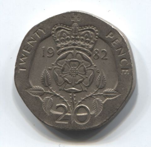 20 пенсов 1982 Великобритания