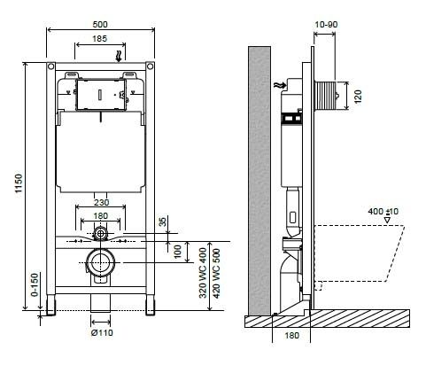 Система инсталляции Migliore Better pol ML.BTR-27.661 для подвесного унитаза схема 2
