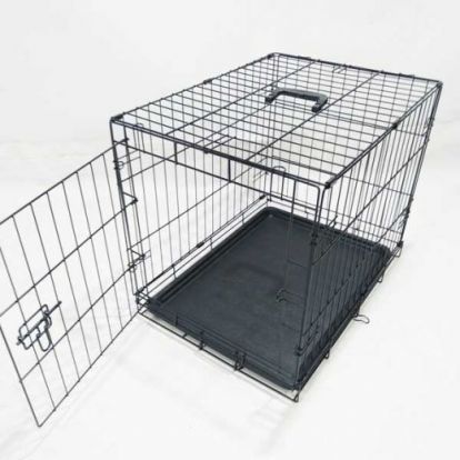 Клетка для собак кошек №3 76х48х54 1 дверь пластиковый поддон