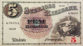 Швеция 5 крон 1949