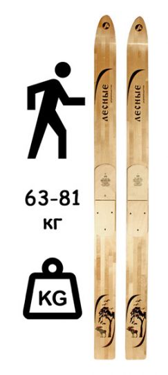 Лыжи "Лесные" деревянные (Маяк) 145-185х11 см