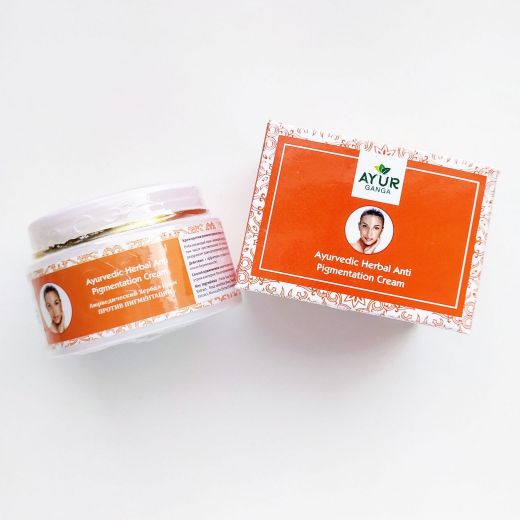 Аюрведический травяной крем против пигментации | Ayurvedic Herbal Anti pigmentation Cream | 30 г | AyurGanga