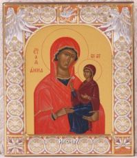 Икона Анна, мать Пресвятой Богородицы (9х10,5см)